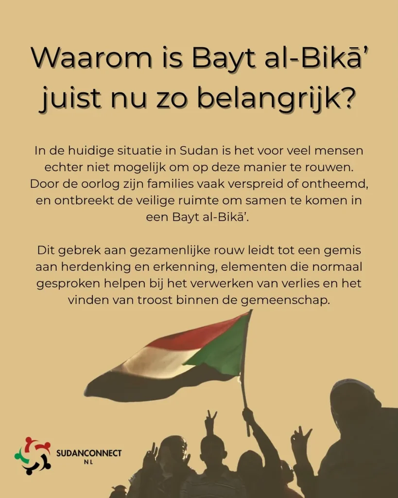 Tekstplaat over waarom Bayt al-Bikā juist nu belangrijk is.